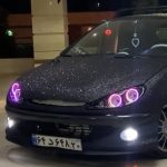 چراغ جلو اسپرت 206 مورتی فول کالر (مشکی مات)