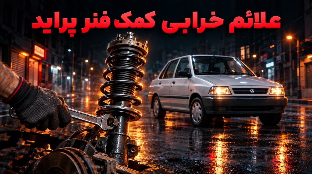 علائم خرابی کمک فنر پراید